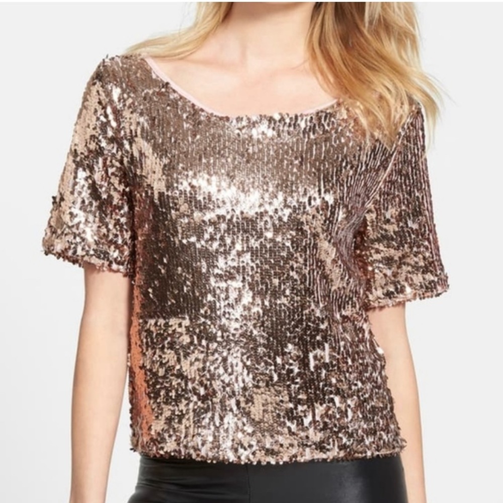 Tildon Blush Short Sleeve Top Sz S
